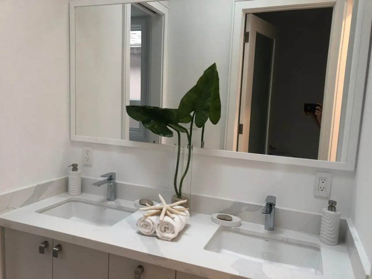 18. Master bathroom in a custom home