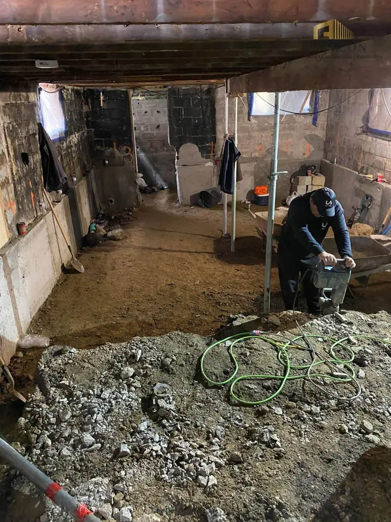 6. Basement floor excavation