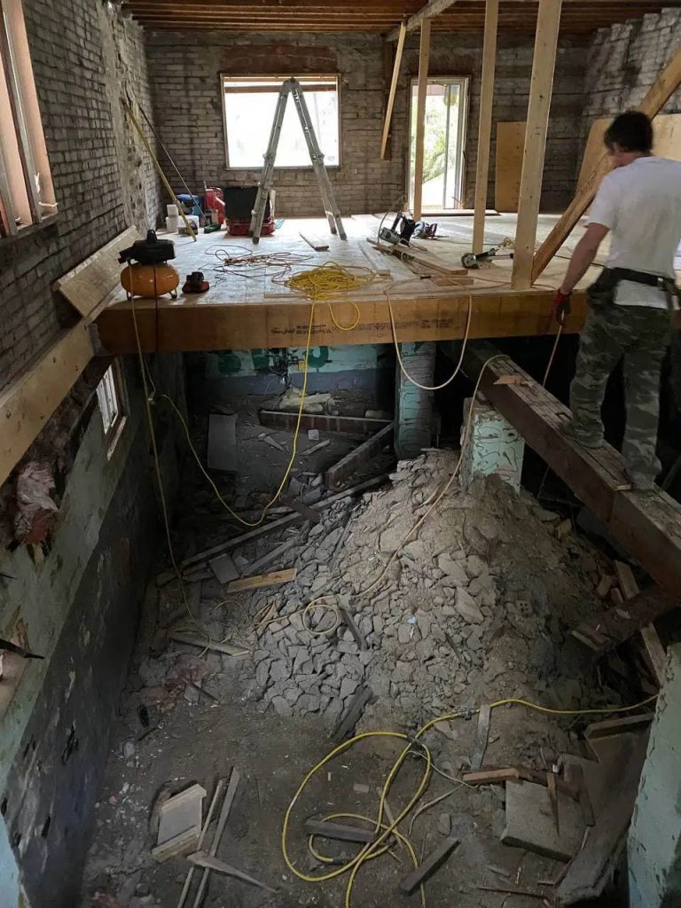 8. Demolition and framing for custom home