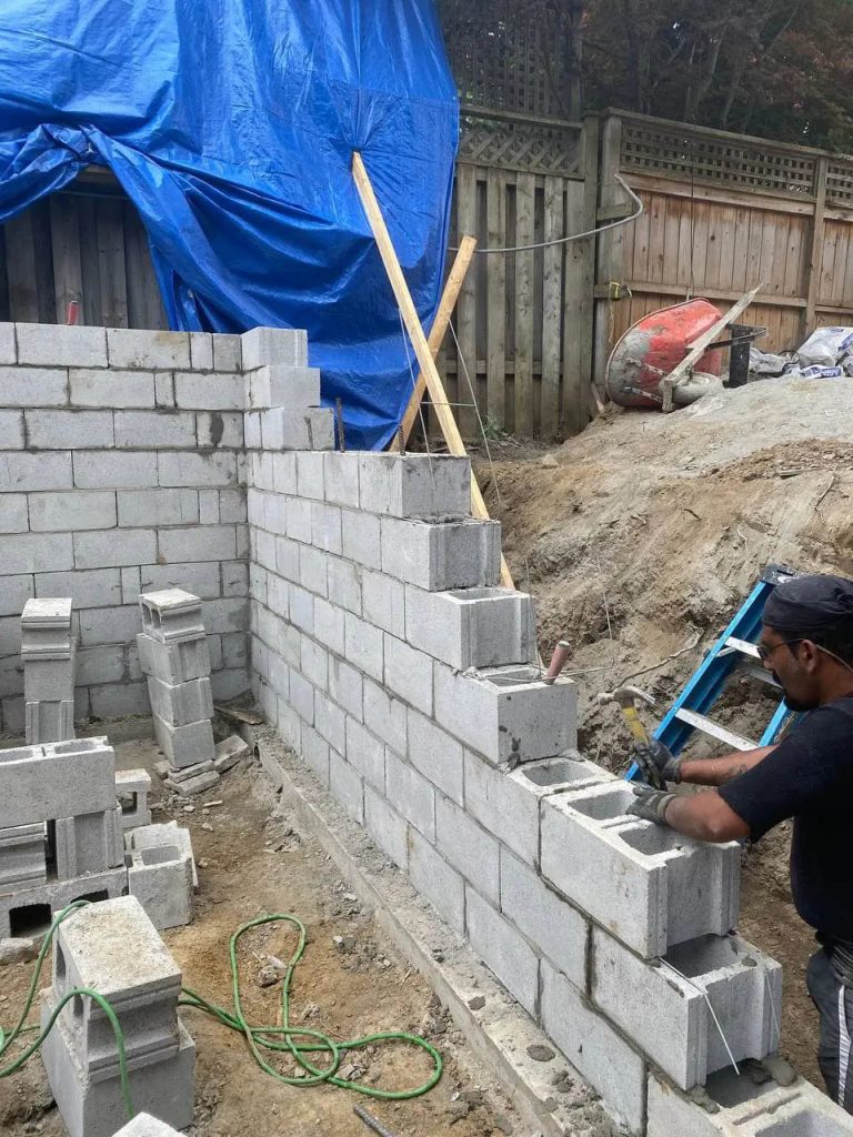 9. Wall construction for custom home