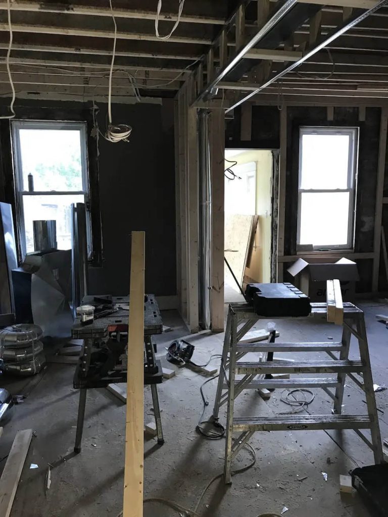 Framing for a home renovation