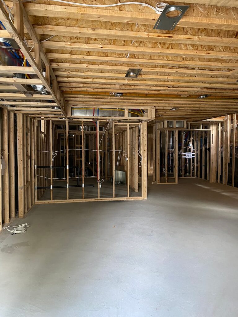 Framing-Of-The-Basement-Completed