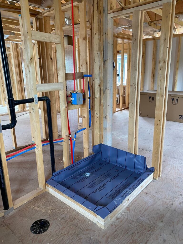 Shower-Floor-Insulation-In-Progress