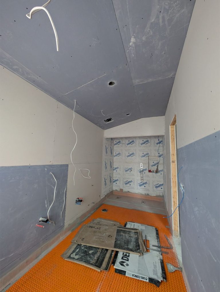 bath remodeling in progress