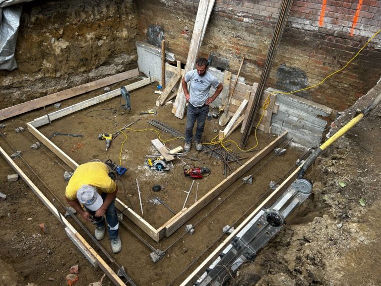 formwork installation in progress
