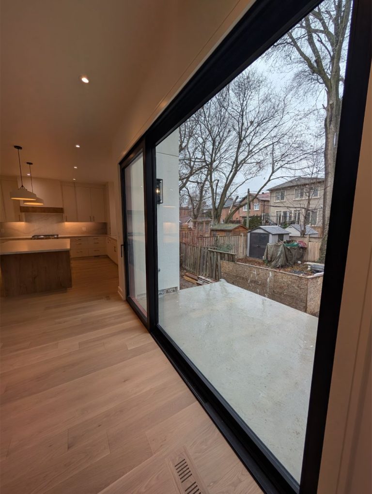 modern sliding door view