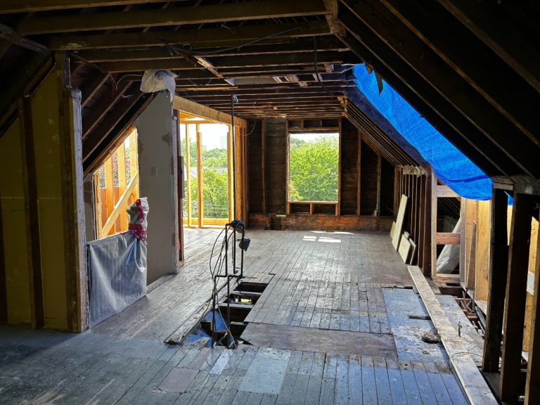 second floor floor renovation in progress