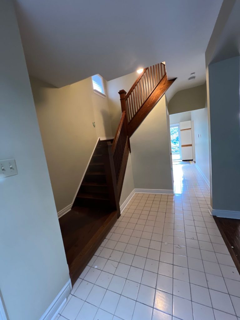 staircase view before renovation