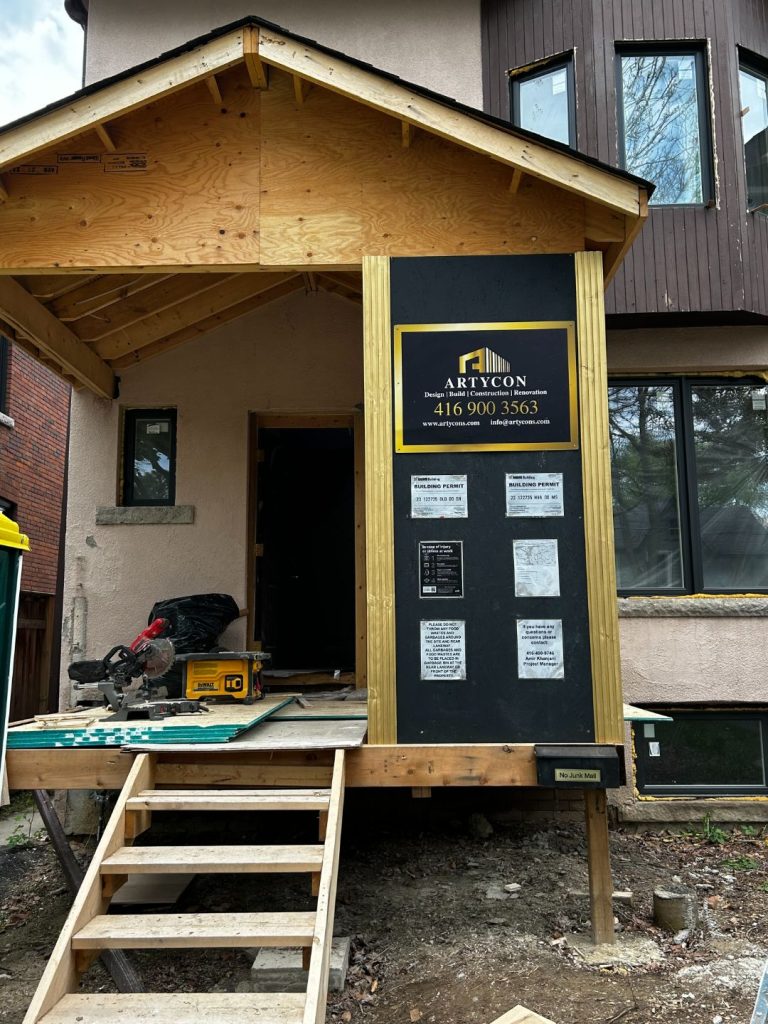 veranda addition in progress